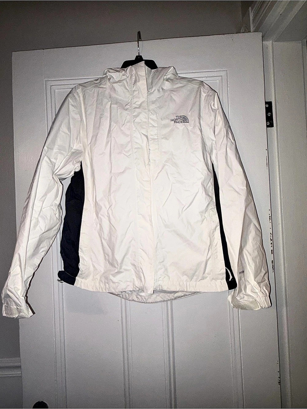 The North Face Women's White & Black Hooded Jacket L